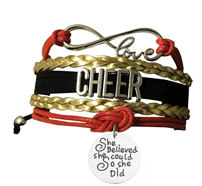 Cheer Bracelet with Inspirational Charms