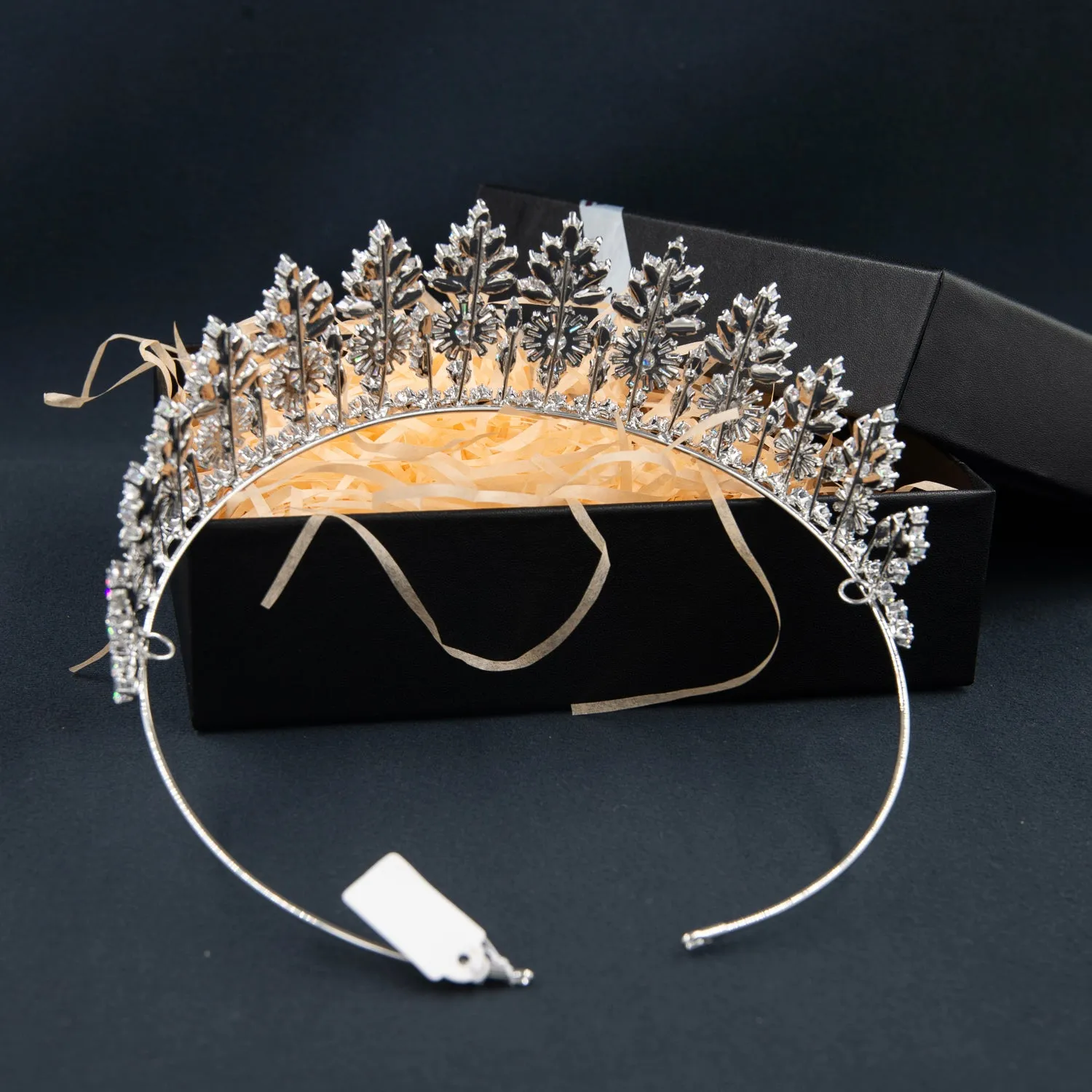 Classic Zirconia Wedding Tiara,Women's Crystal Big Tiara for Bride,Prom,Party Head Accessories GS0050