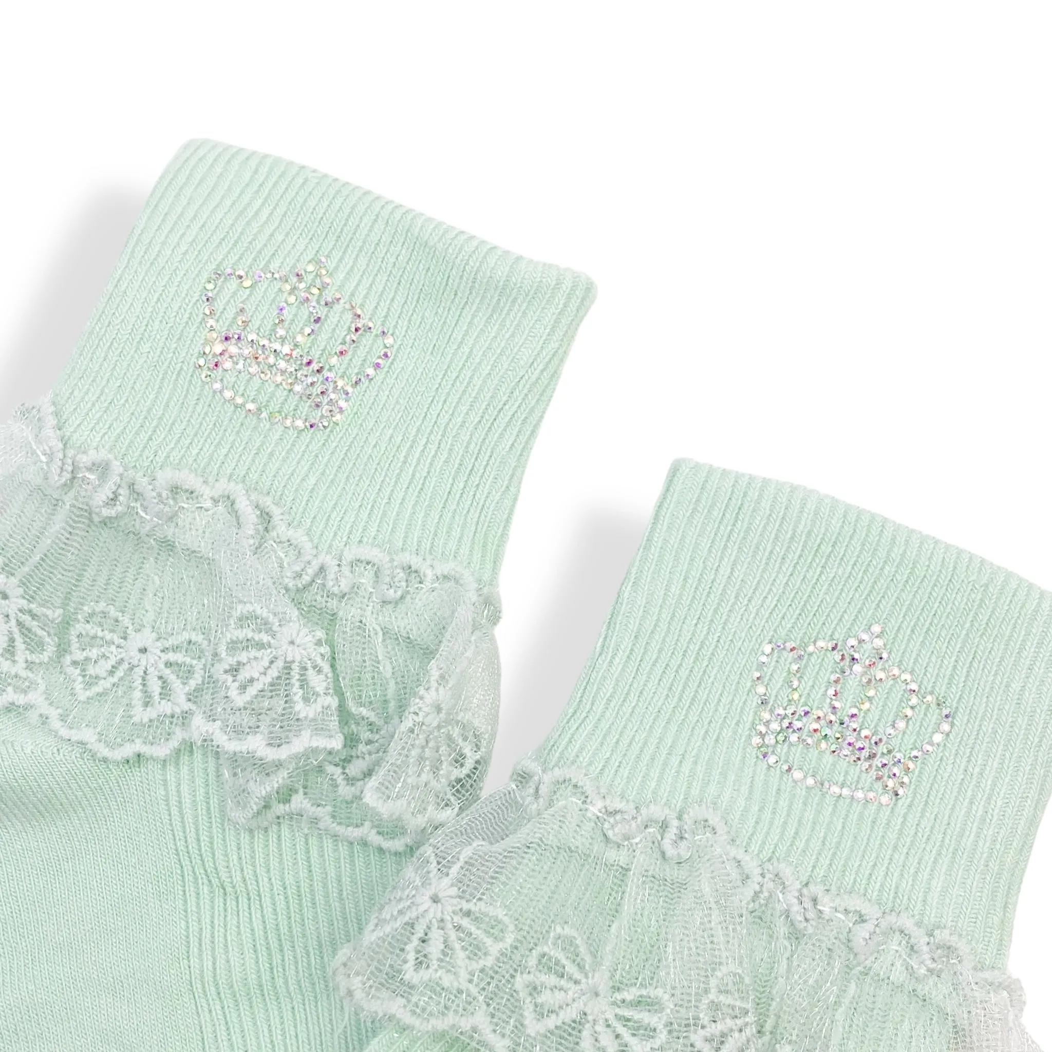 Crown Rhinestone Socks