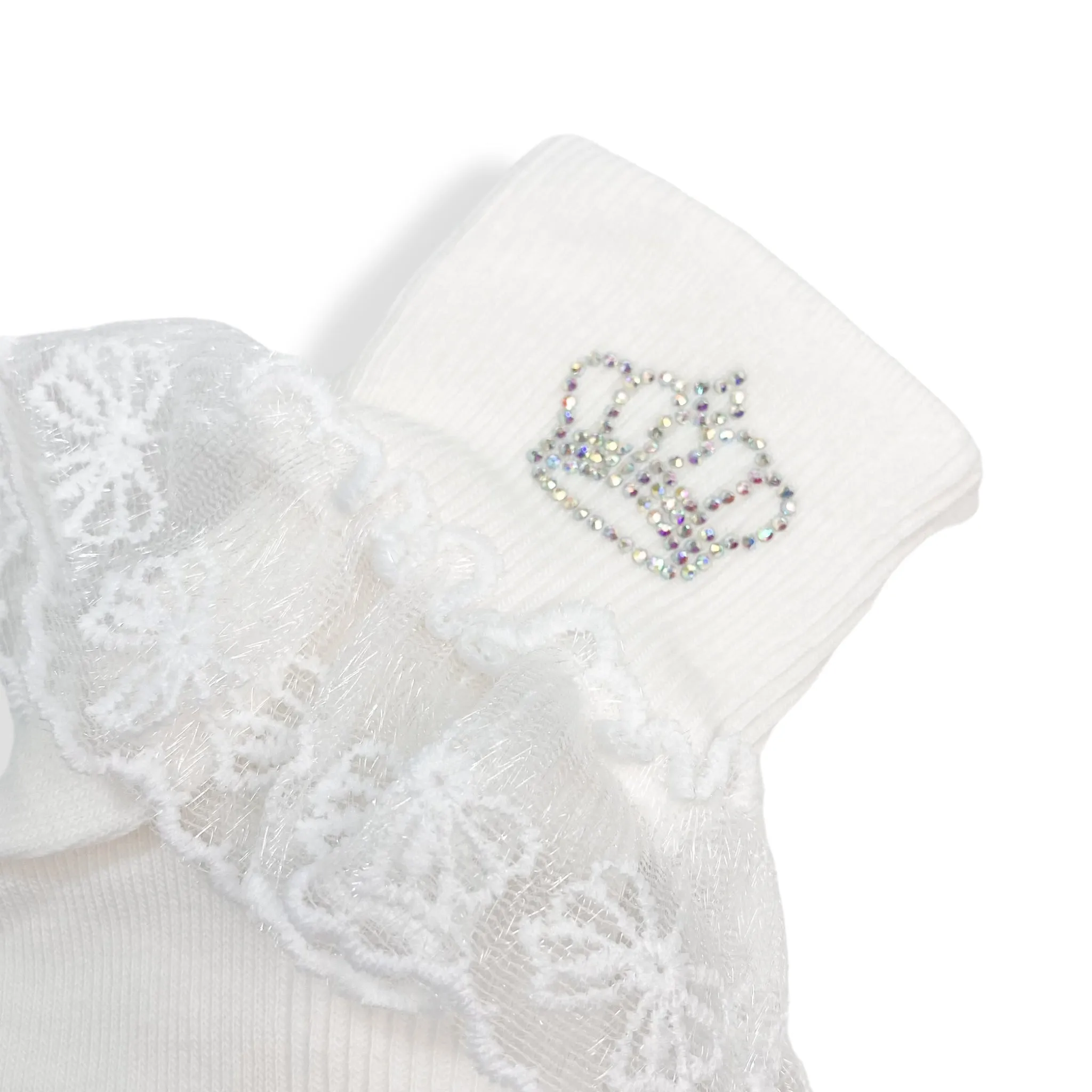 Crown Rhinestone Socks