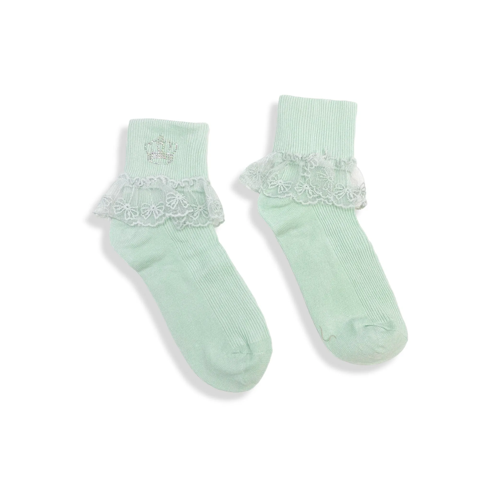 Crown Rhinestone Socks