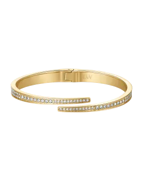 Crystal Pave Bangle - Gold | J1023B