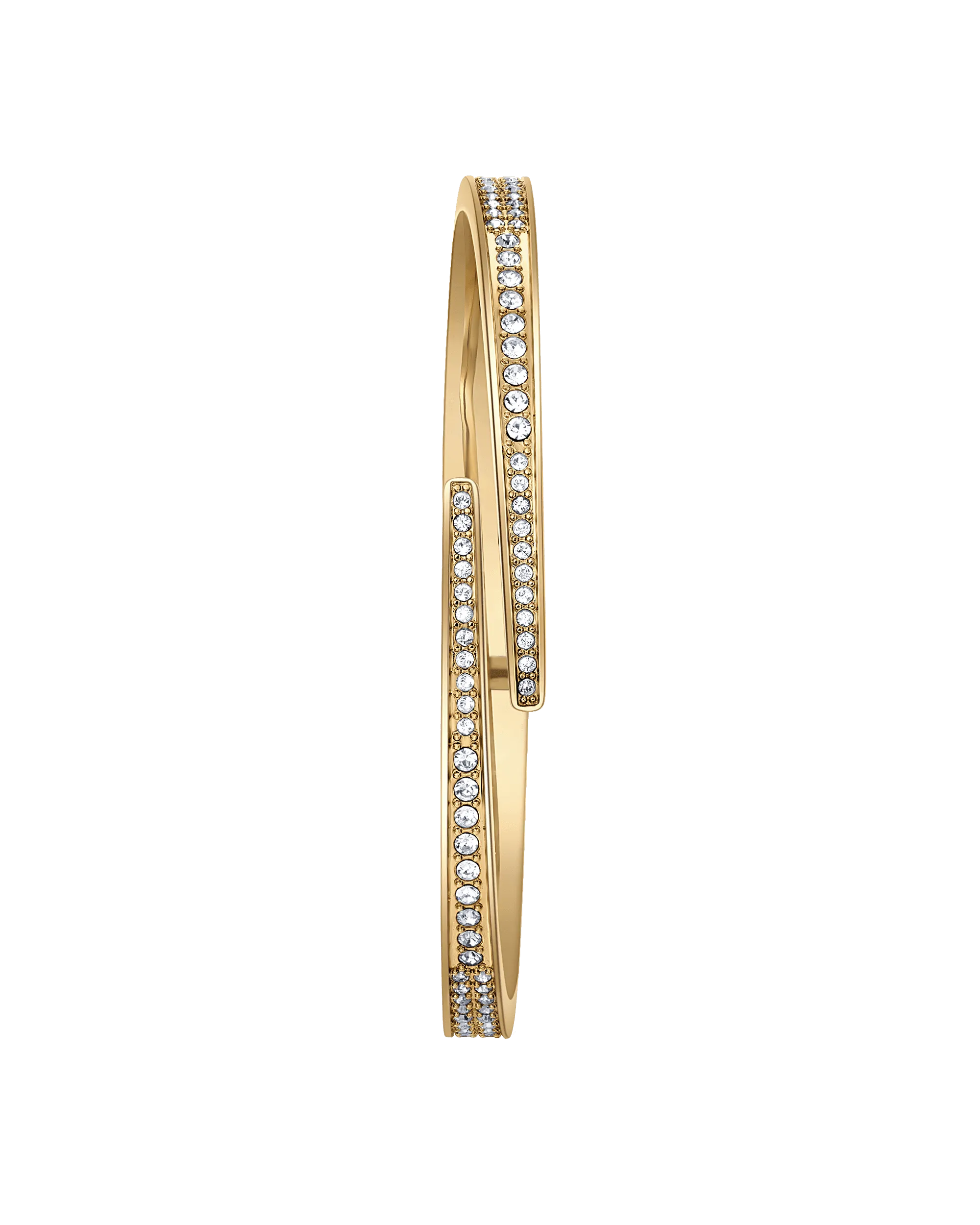 Crystal Pave Bangle - Gold | J1023B