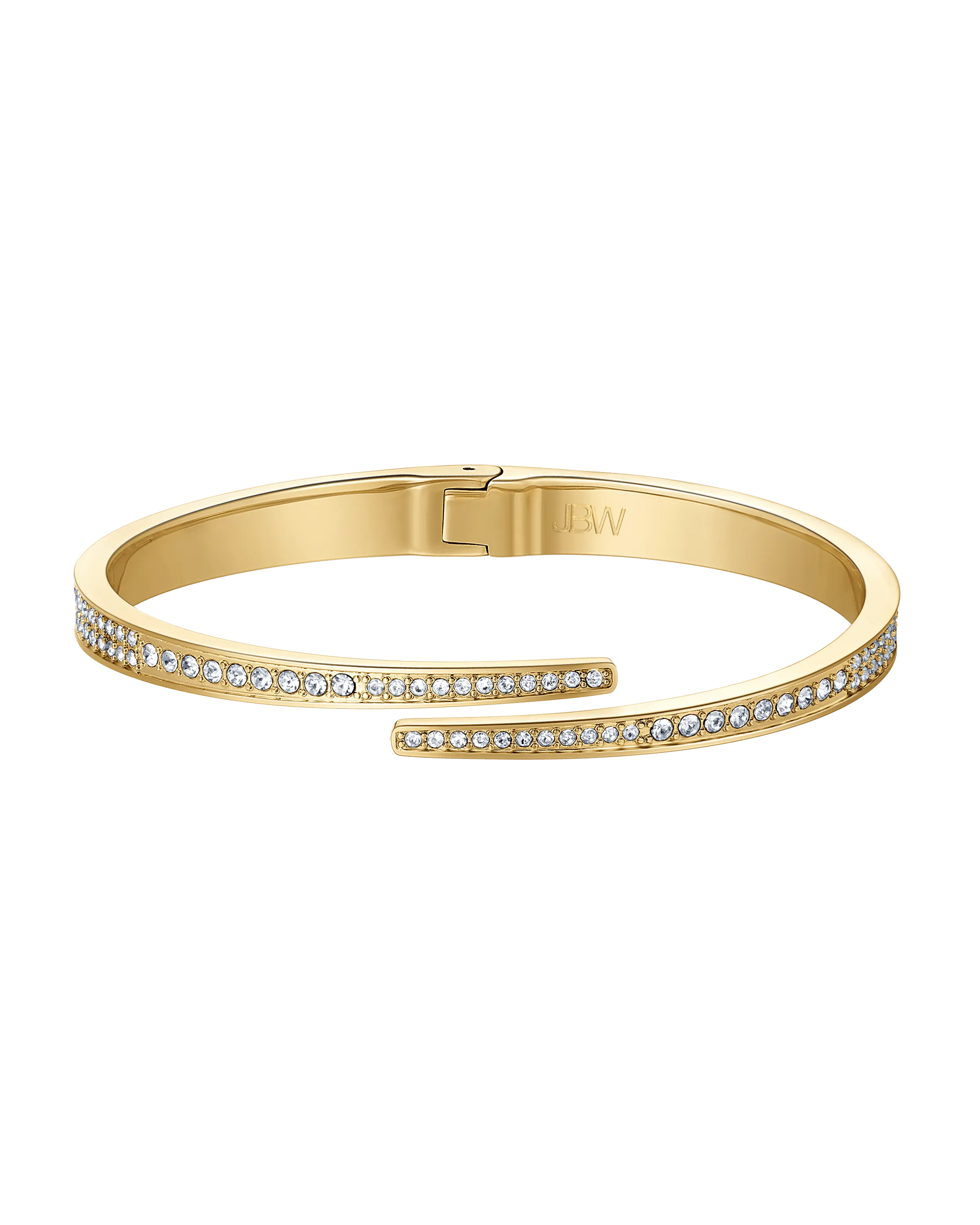 Crystal Pave Bangle - Gold | J1023B