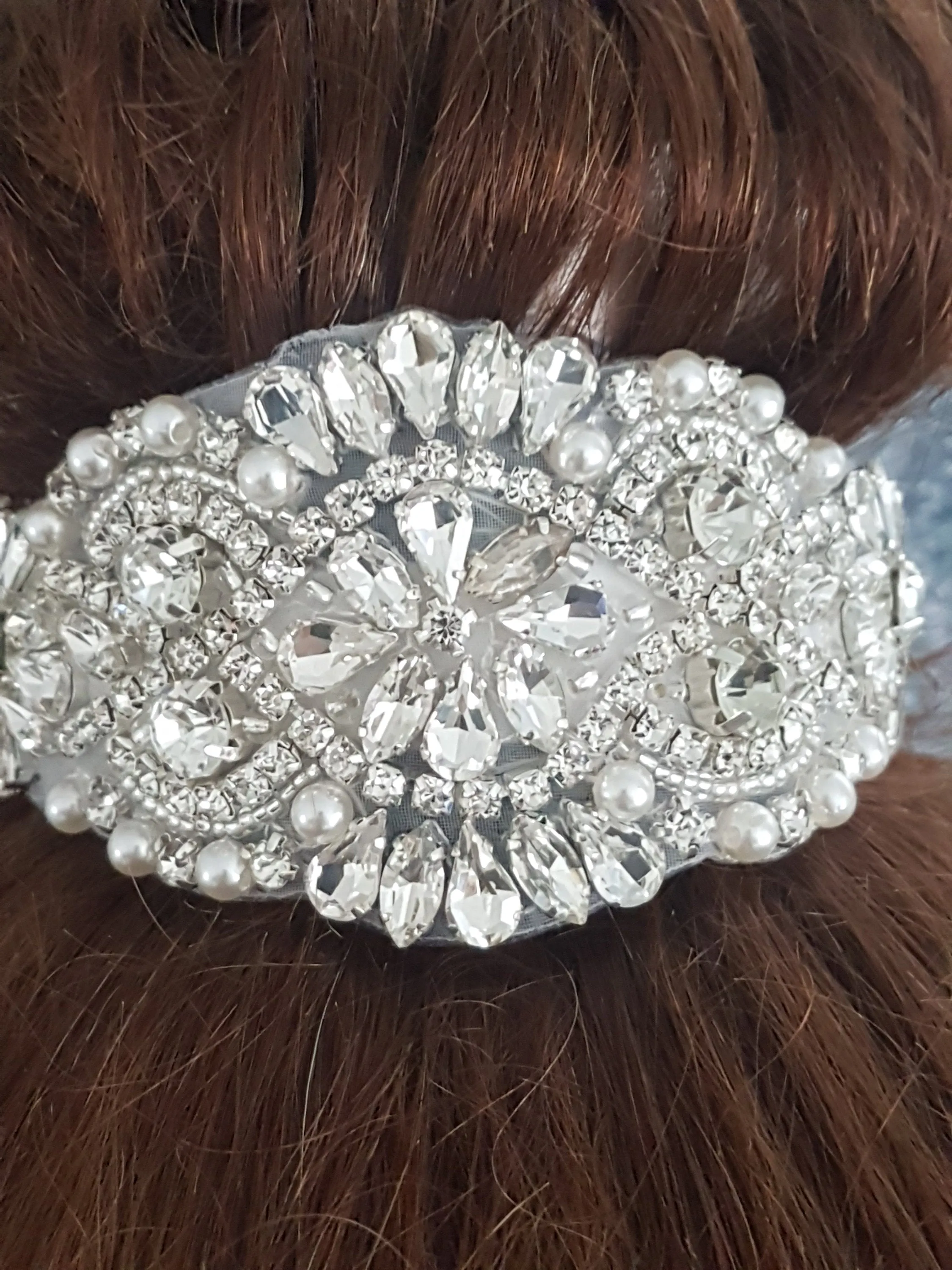 Crystal Vintage Wedding Hair Slide Bride s Bridesmaid  hair slide  Great Gatsby Vintage Glam Art Deco