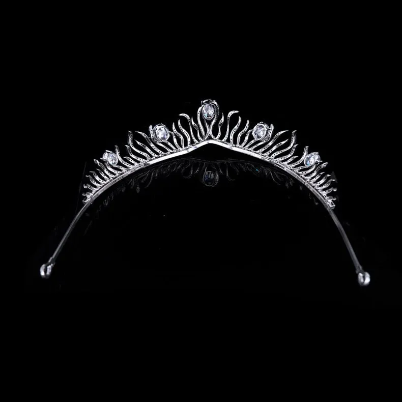 Cubic Zircon Wedding Tiara,Crystal Bride Tiaras for Bride,Prom,Party Head Accessories, Gatherings Hair Accessories for Women