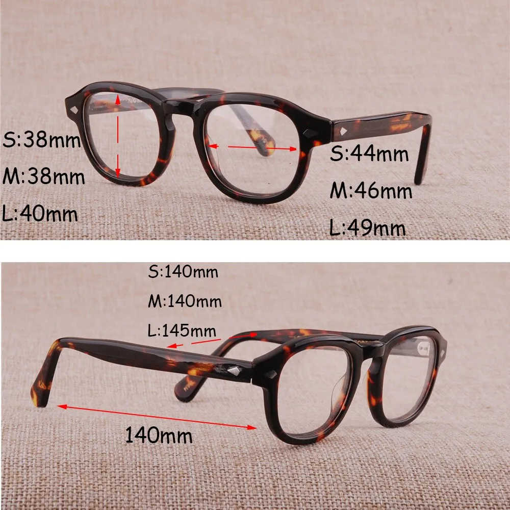 Cubojue Unisex Full Rim Square Acetate Myopic Reading Glasses Middle