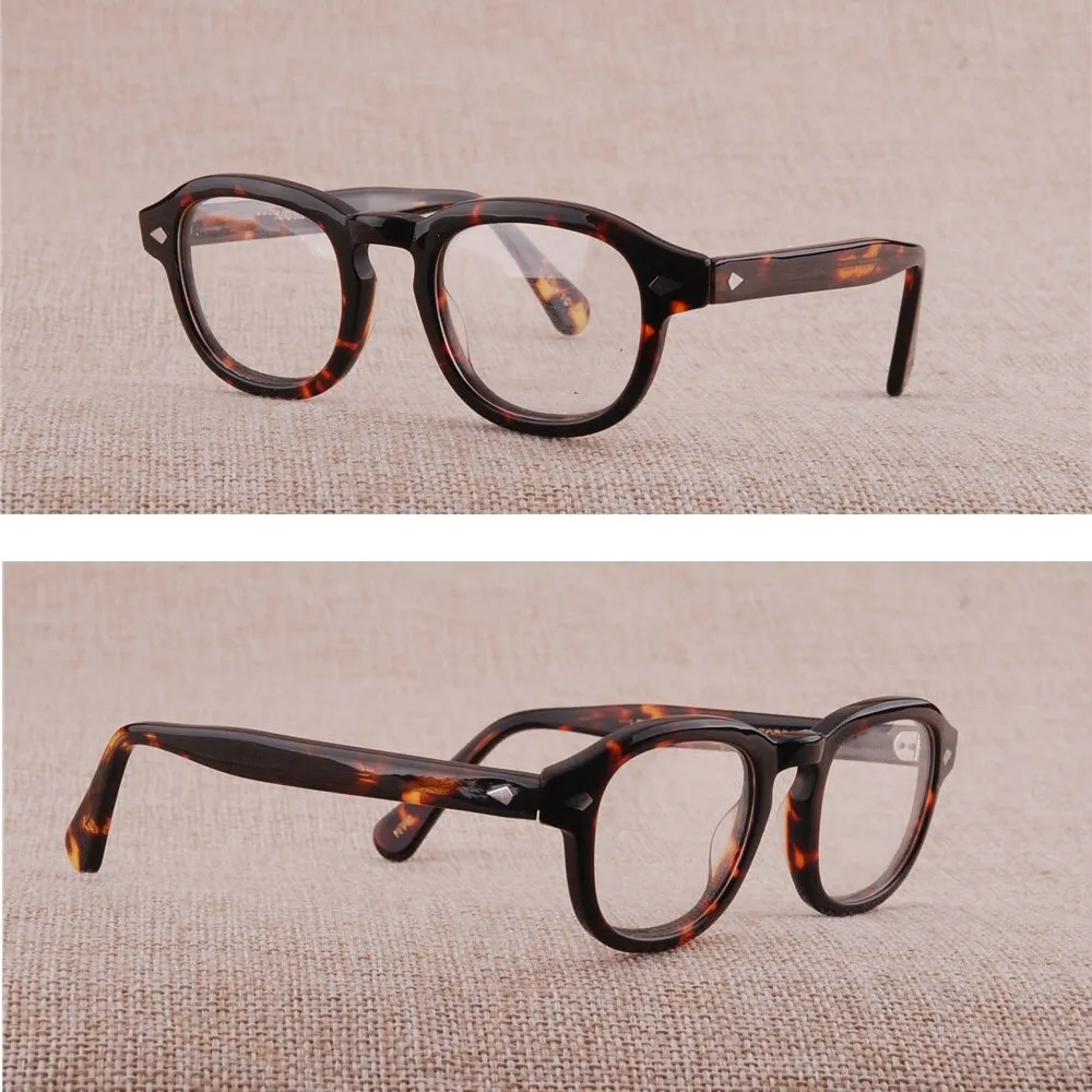 Cubojue Unisex Full Rim Square Acetate Myopic Reading Glasses Middle