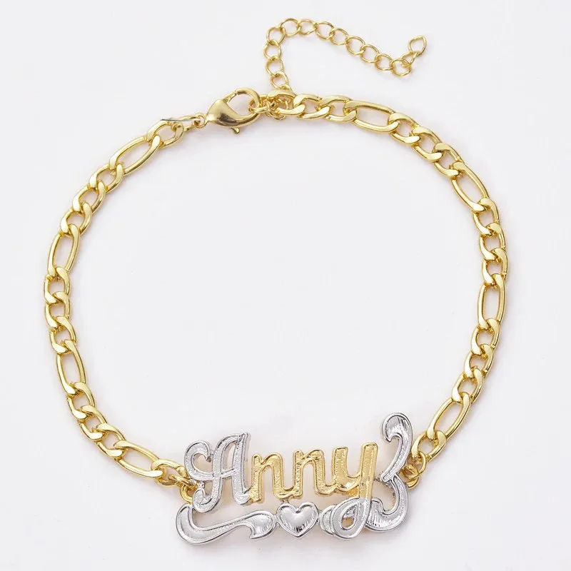 Custom Ankle Name Bracelet Gold and Silver, Personalized Anklet, Customize Your Anklet, Custom Any Name, Bracelet, Anklet Name Gift Jewelry