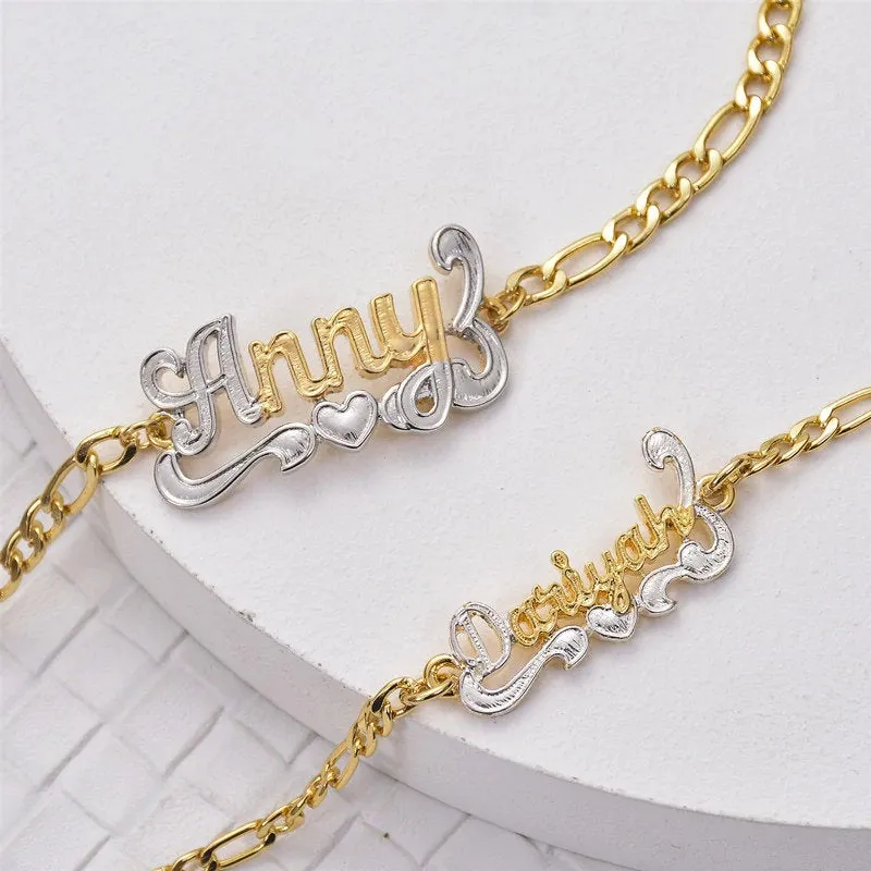 Custom Ankle Name Bracelet Gold and Silver, Personalized Anklet, Customize Your Anklet, Custom Any Name, Bracelet, Anklet Name Gift Jewelry