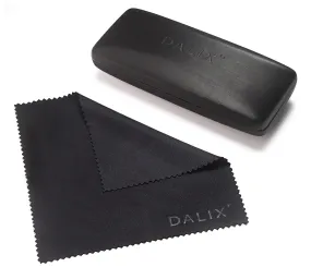 Dalix Retro Black Glasses Case