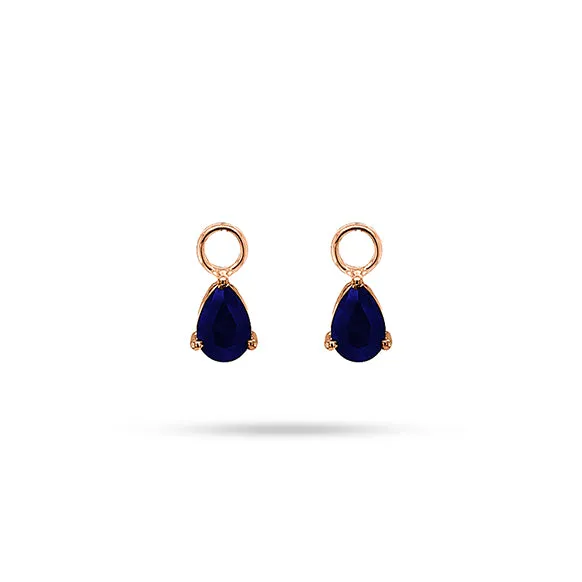 Detachable Blue Sapphire Pear Only Drops