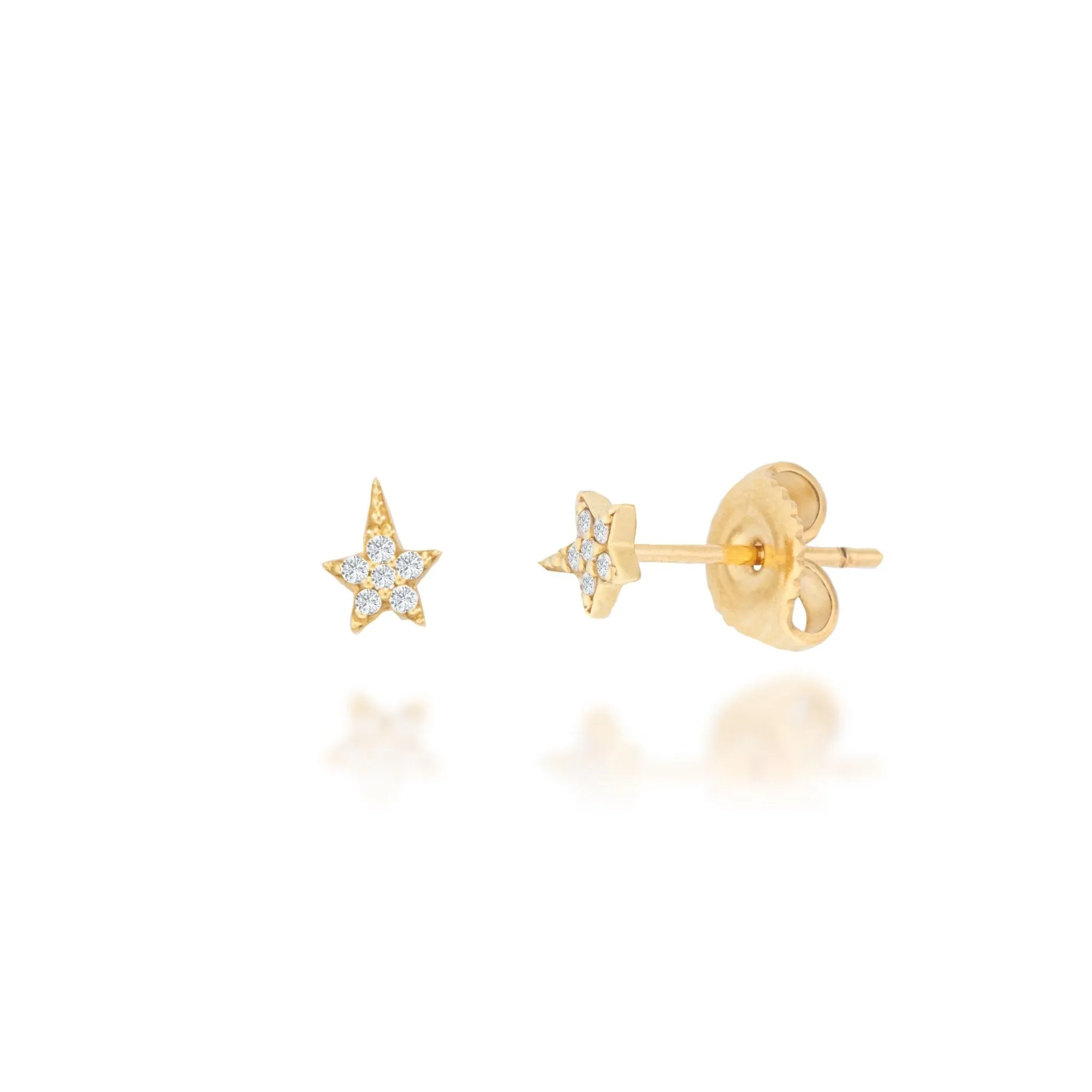 Diamond Star Stud Earrings