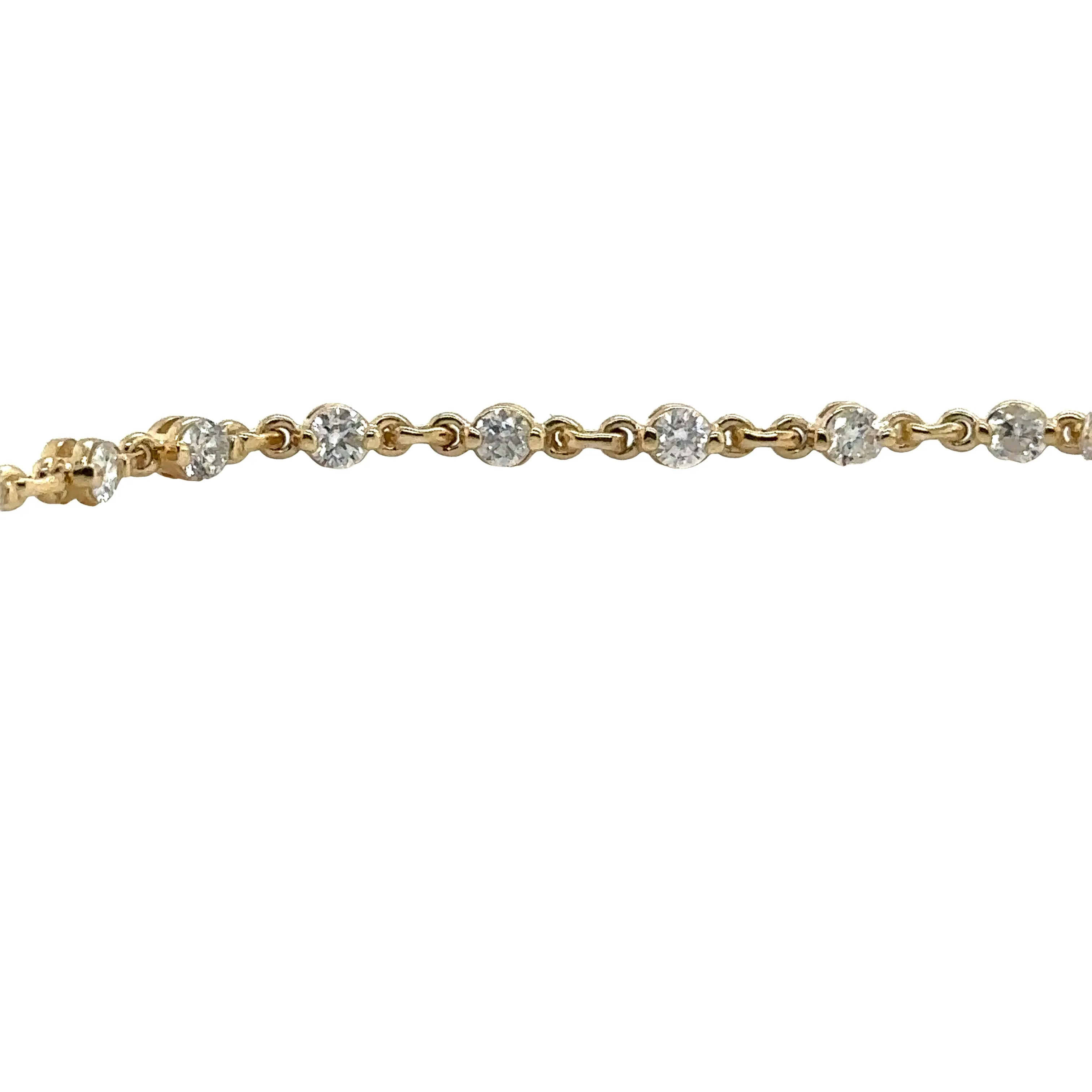 Diamond YellowGold Tennis Bracelet