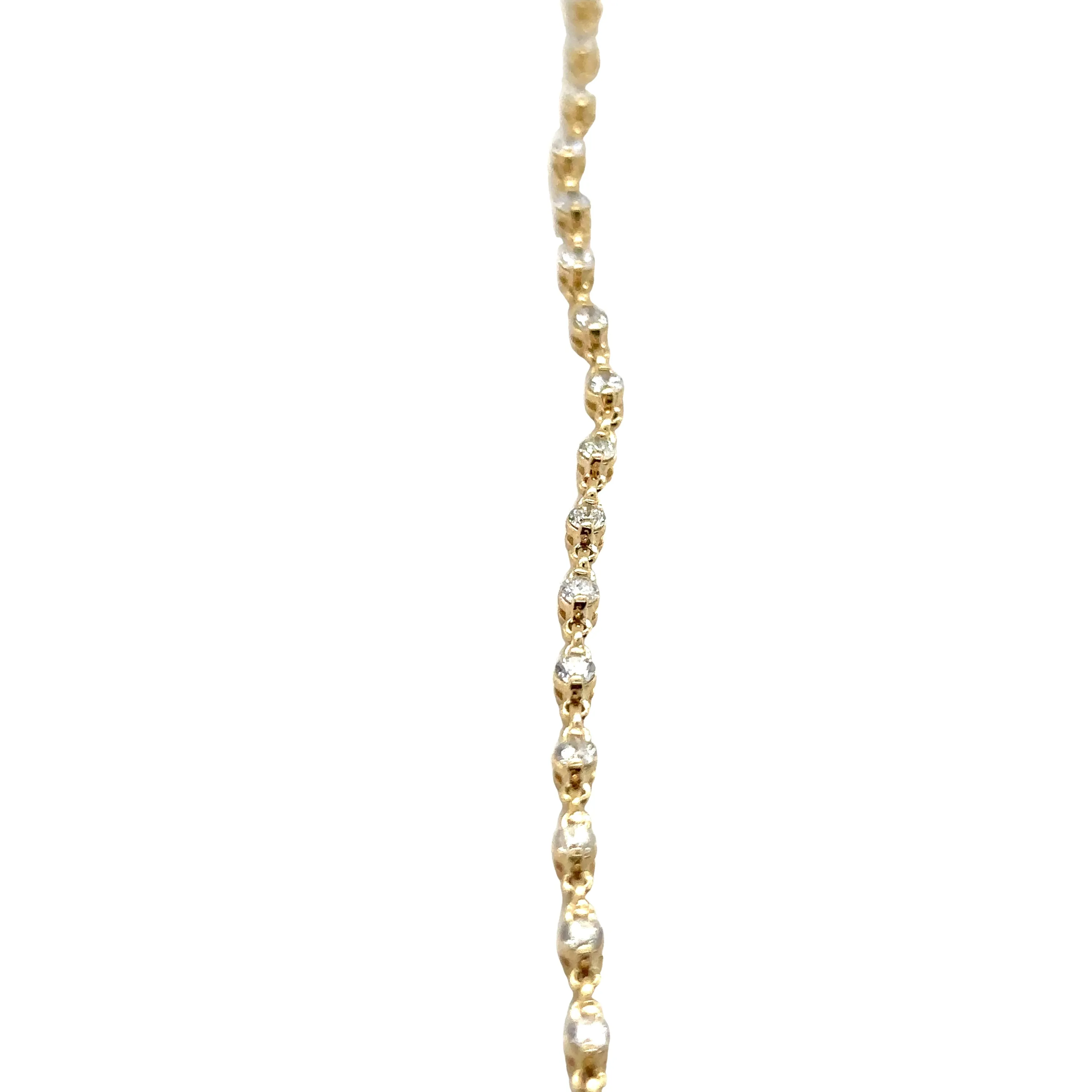 Diamond YellowGold Tennis Bracelet