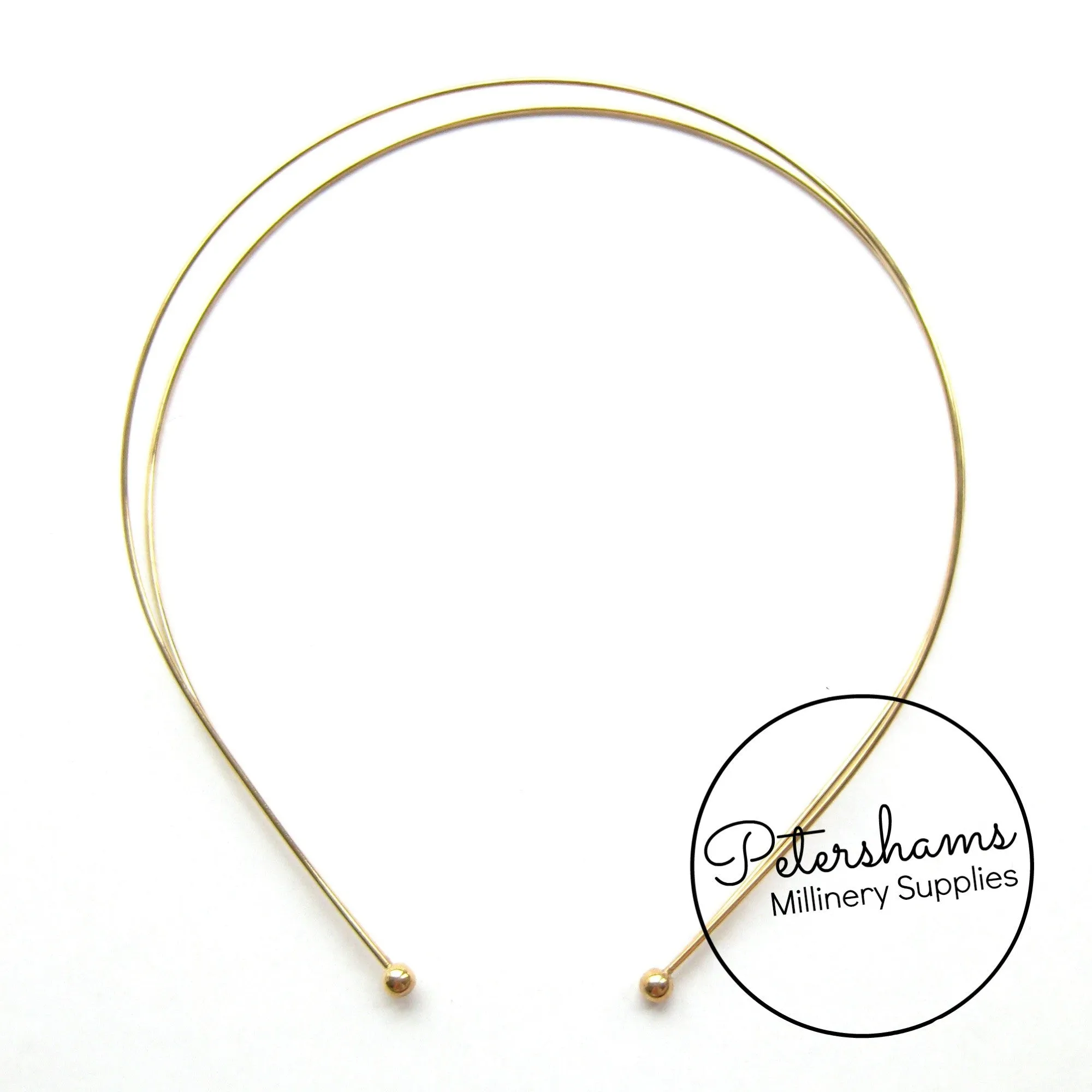 Double Headband / Tiara Band Base - Silver or Gold Plated