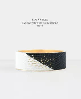 EDEN   ELIE Everyday Wide Gold Bangle - basic black