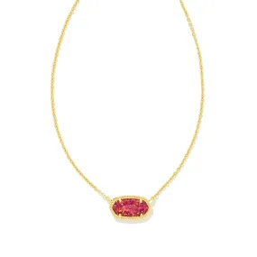 Elisa Gold Pendant Necklace in Berry Kyocera Opal