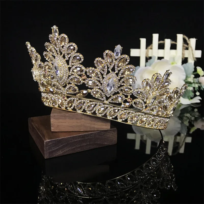 European Grand Crystal Crown for Bride or Quinceanera