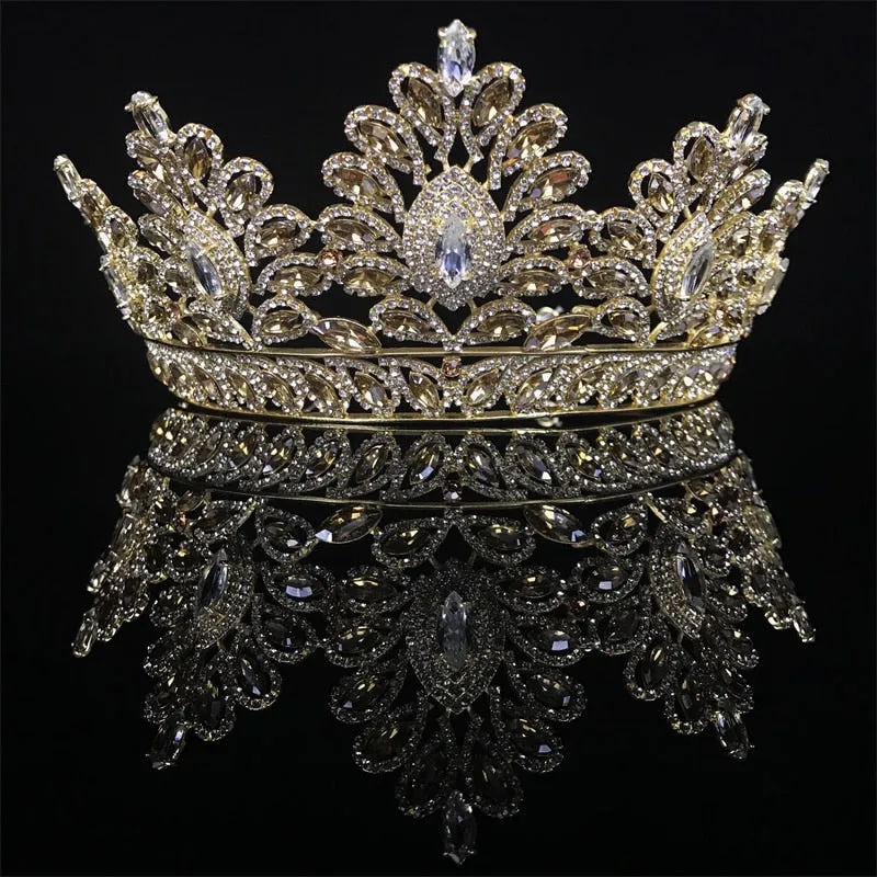 European Grand Crystal Crown for Bride or Quinceanera