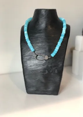 EVERGREEN COLLECTIONS Blue Opal Choker Necklace