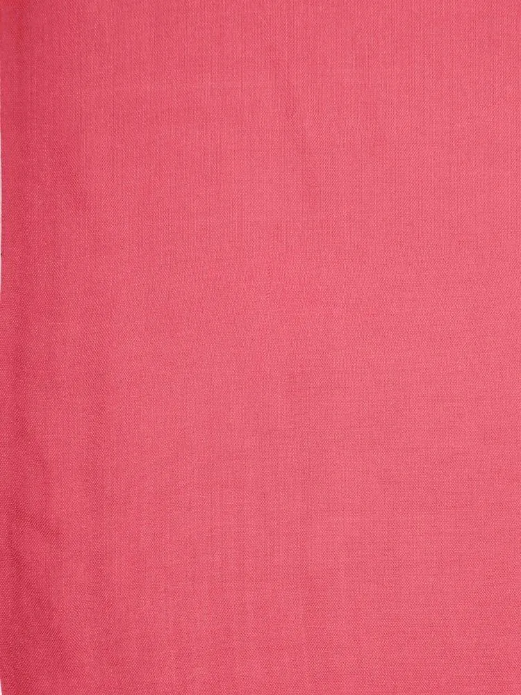 FabSeasons Pink Cotton Viscose Solid - Plain Super Soft & Stylish Scarf