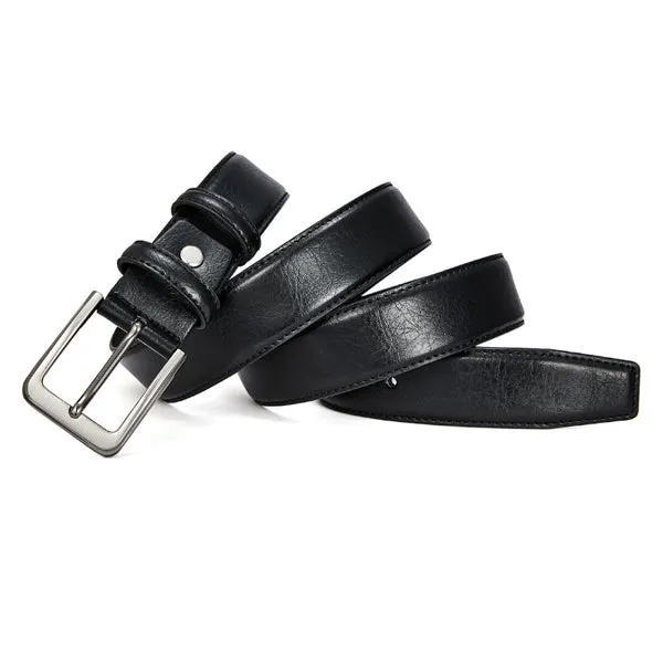 Fashion Black Genuine Leather Belt 時尚黑色牛皮皮帶 KCBELT1104