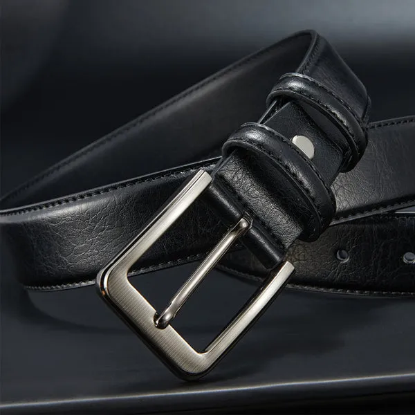 Fashion Black Genuine Leather Belt 時尚黑色牛皮皮帶 KCBELT1104