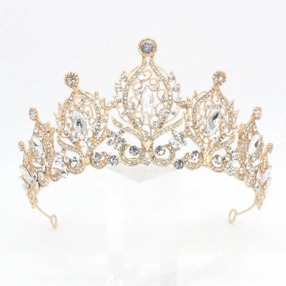 Fashion Crystal Wedding Tiara Crown For Queen Princess Luxury Party Hairband Accessory