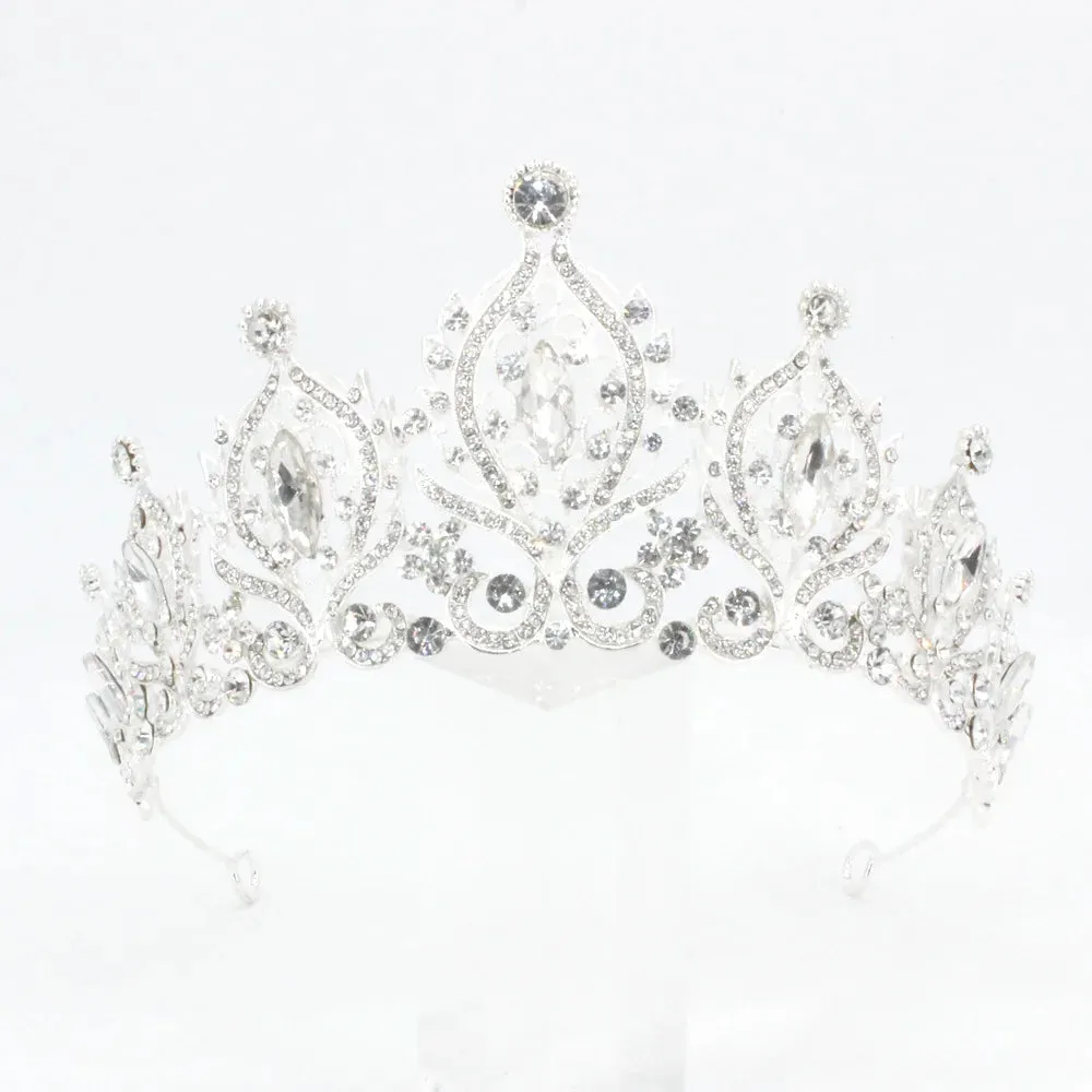 Fashion Crystal Wedding Tiara Crown For Queen Princess Luxury Party Hairband Accessory