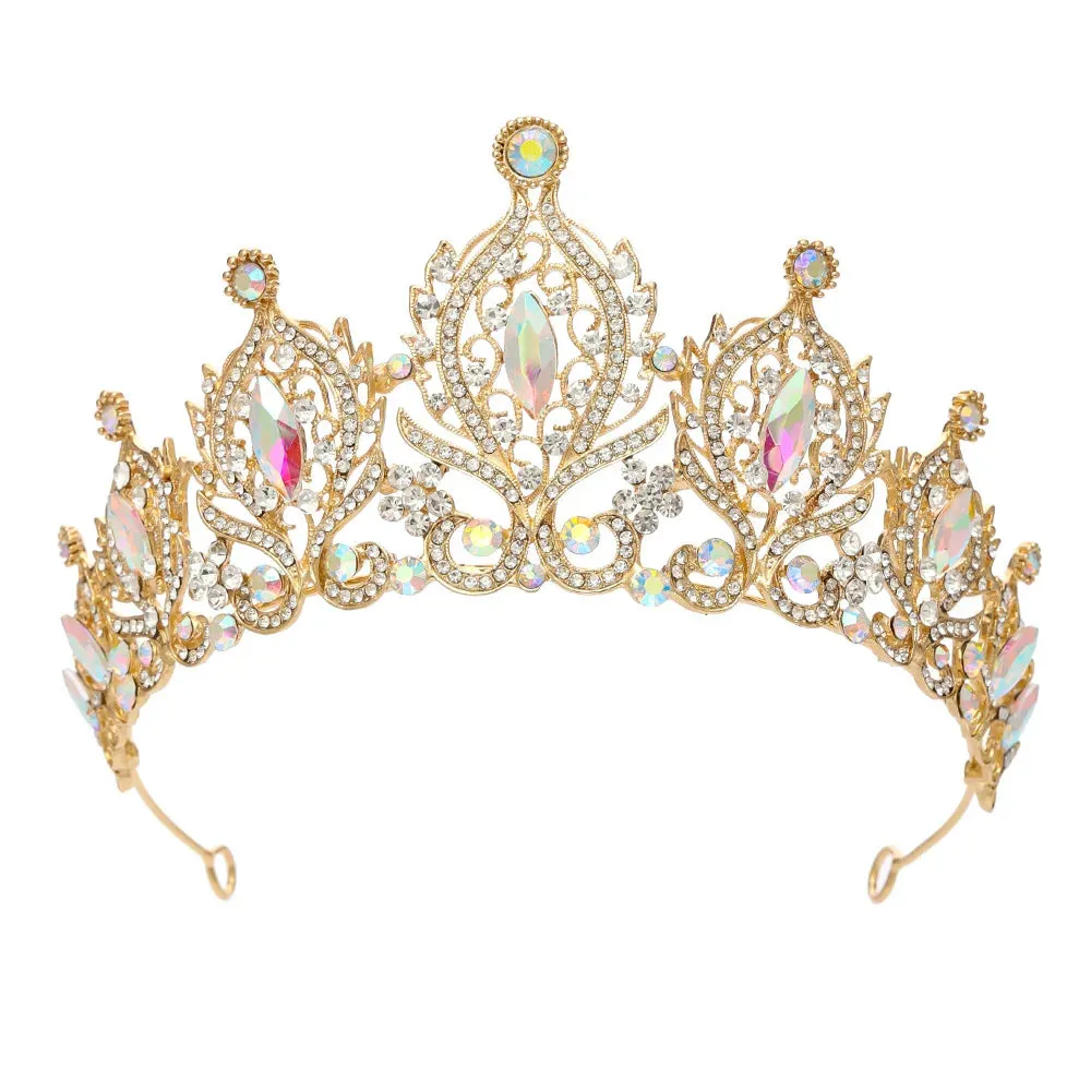 Fashion Crystal Wedding Tiara Crown For Queen Princess Luxury Party Hairband Accessory