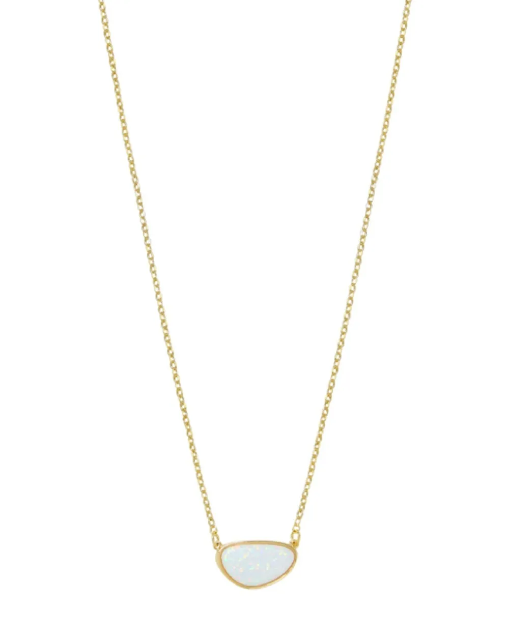 FINAL SALE Ettika Elena Modern Opal Pendant 18k Gold Plated Necklace