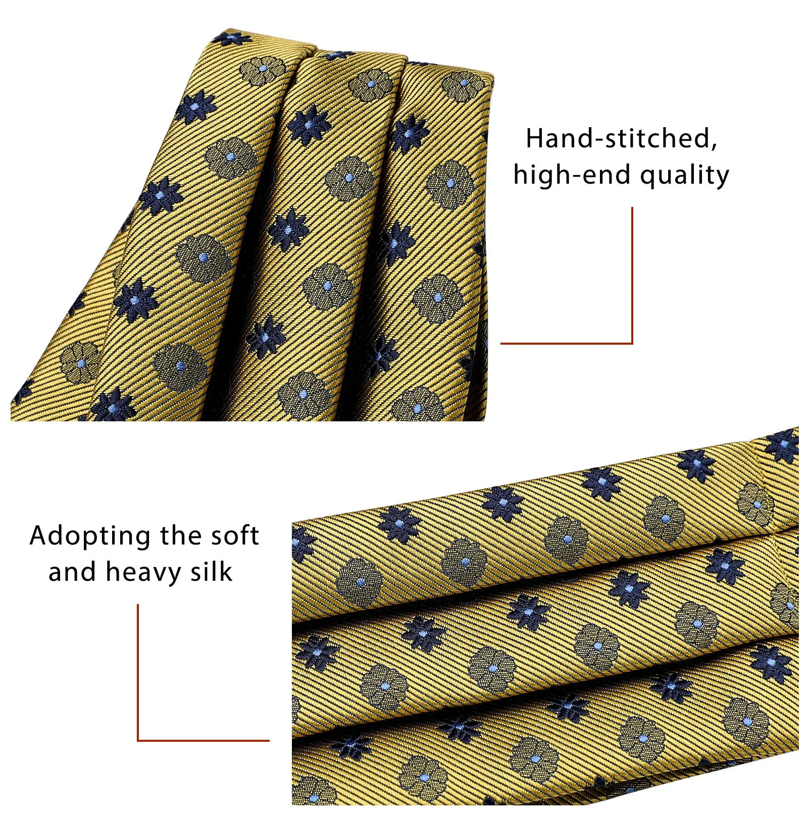 Floral Ascot Cravat Scarf - OLIVE/YELLOW