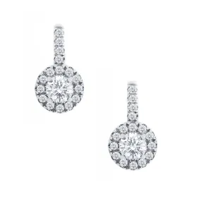 Forevermark Center of My Universe White Gold Drop Earrings, 0.70 total carat