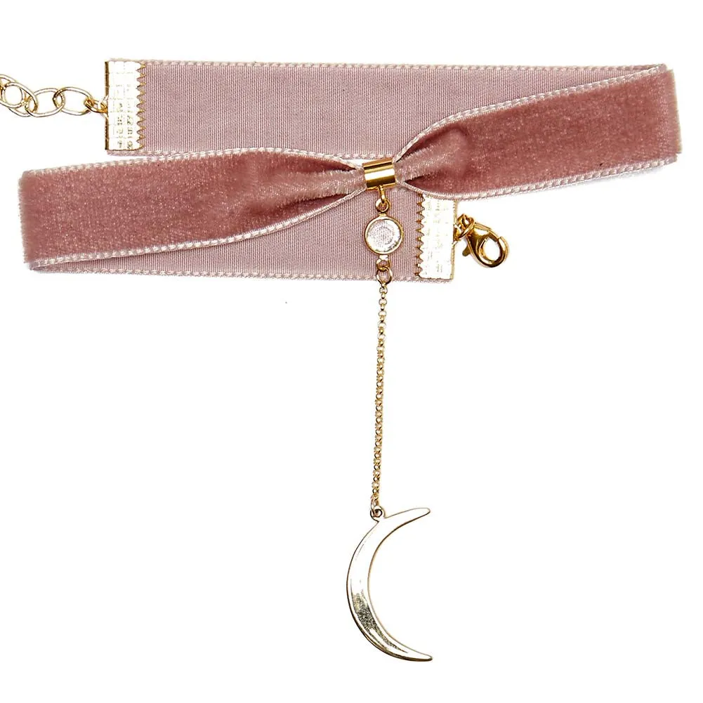 Frasier Sterling Saturday Night Fever Moon Choker in Blush