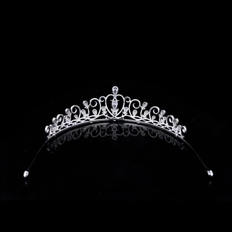 Full Zirconia Wedding Tiara,Crystal Silver Tiaras for Bride,Prom,Gatherings Party Head Accessories,Hair Accessories for Women