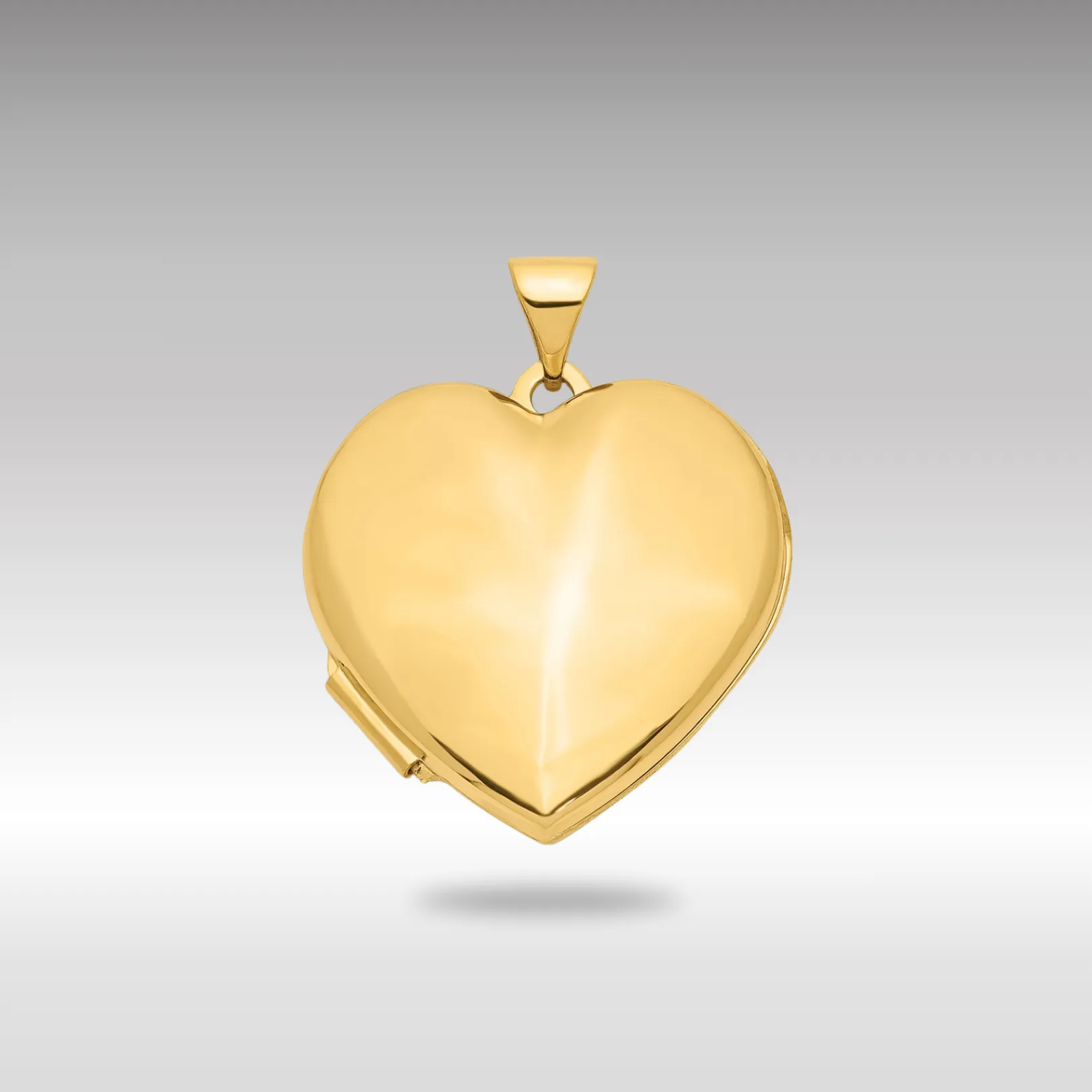 Gold 21mm Heart Domed Locket Pendant - Model XL516