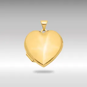 Gold 21mm Heart Domed Locket Pendant - Model XL516