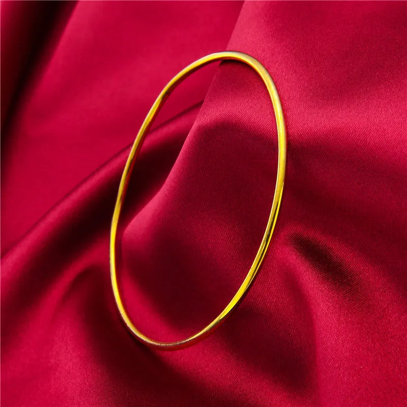 Gold Placer Fine Sand Circle Fashion Accessories Ladies Bracelet