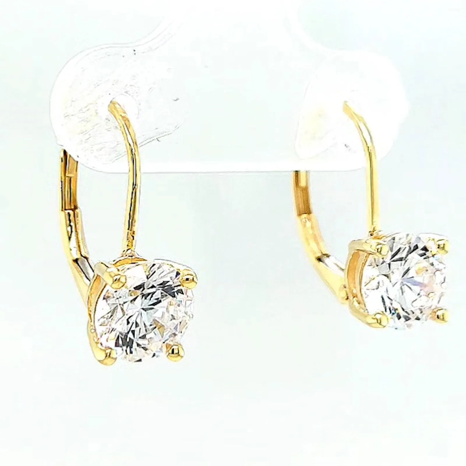 HUSH 9ct Yellow Gold 2 carat tw of Diamond Simulants Drop Earrings