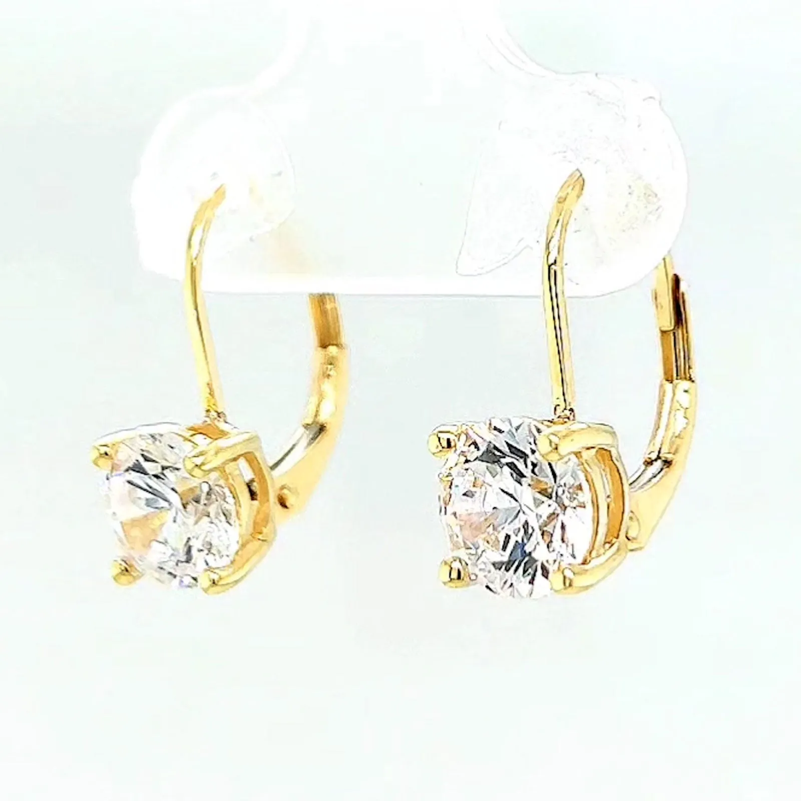 HUSH 9ct Yellow Gold 2 carat tw of Diamond Simulants Drop Earrings