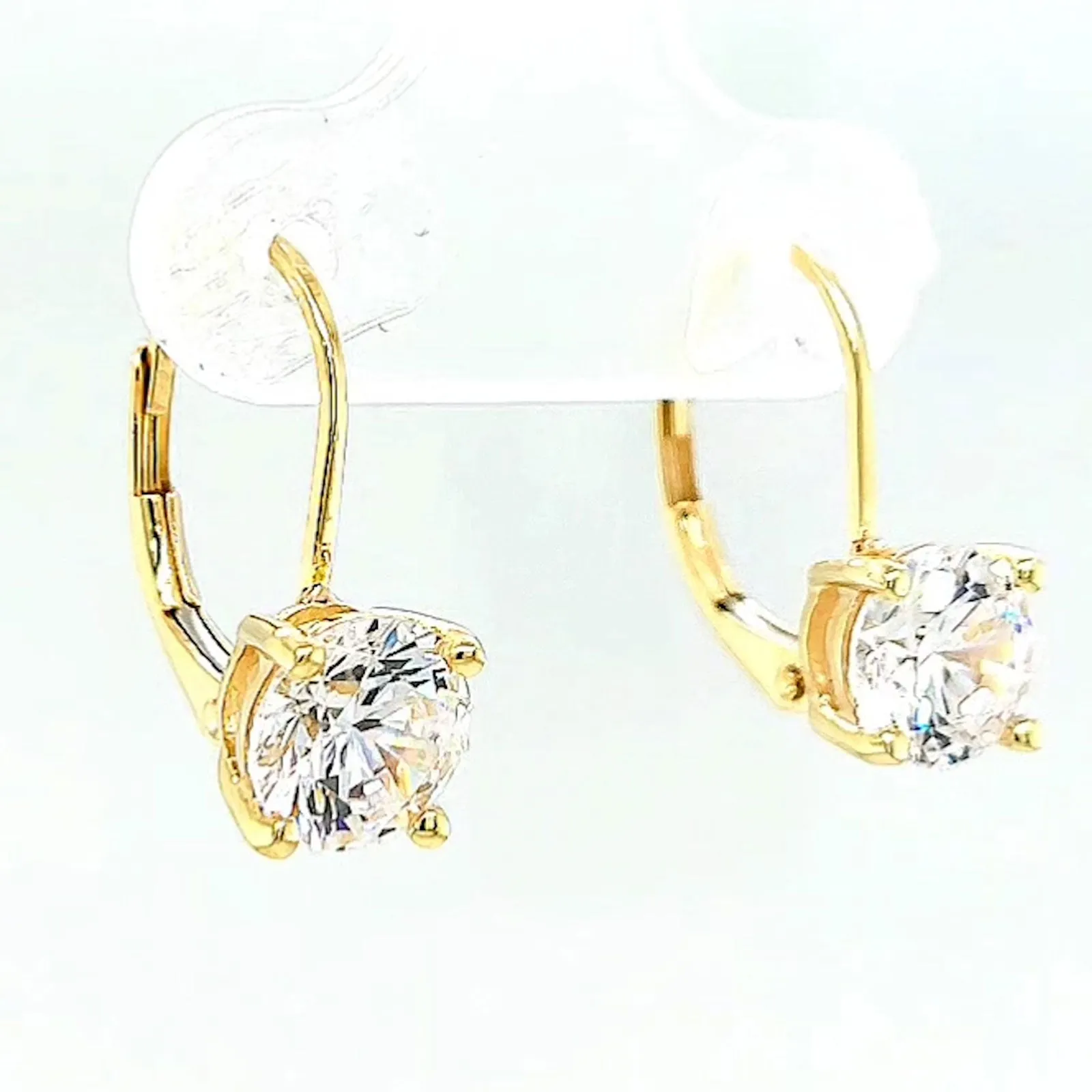 HUSH 9ct Yellow Gold 2 carat tw of Diamond Simulants Drop Earrings