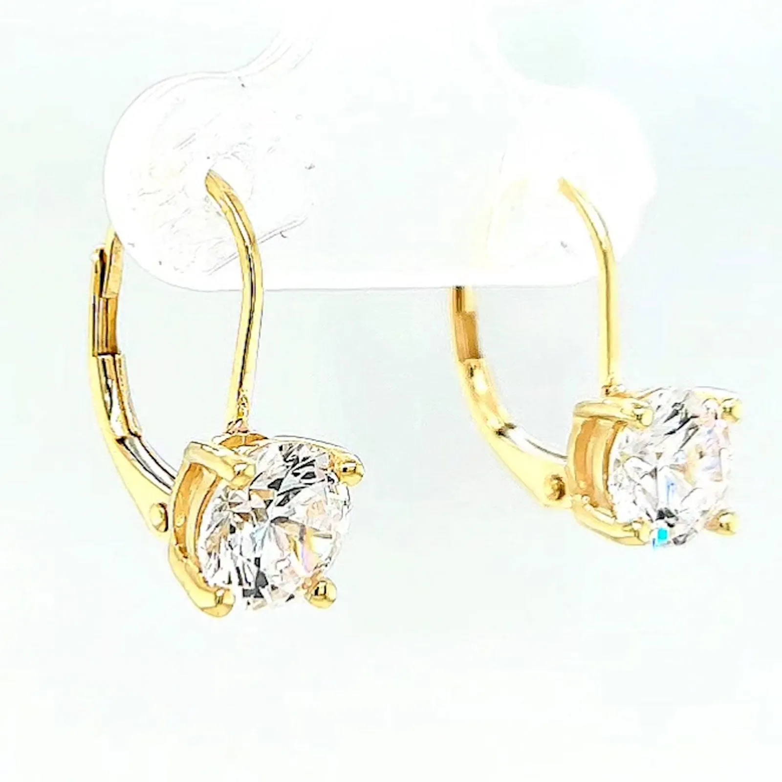 HUSH 9ct Yellow Gold 2 carat tw of Diamond Simulants Drop Earrings