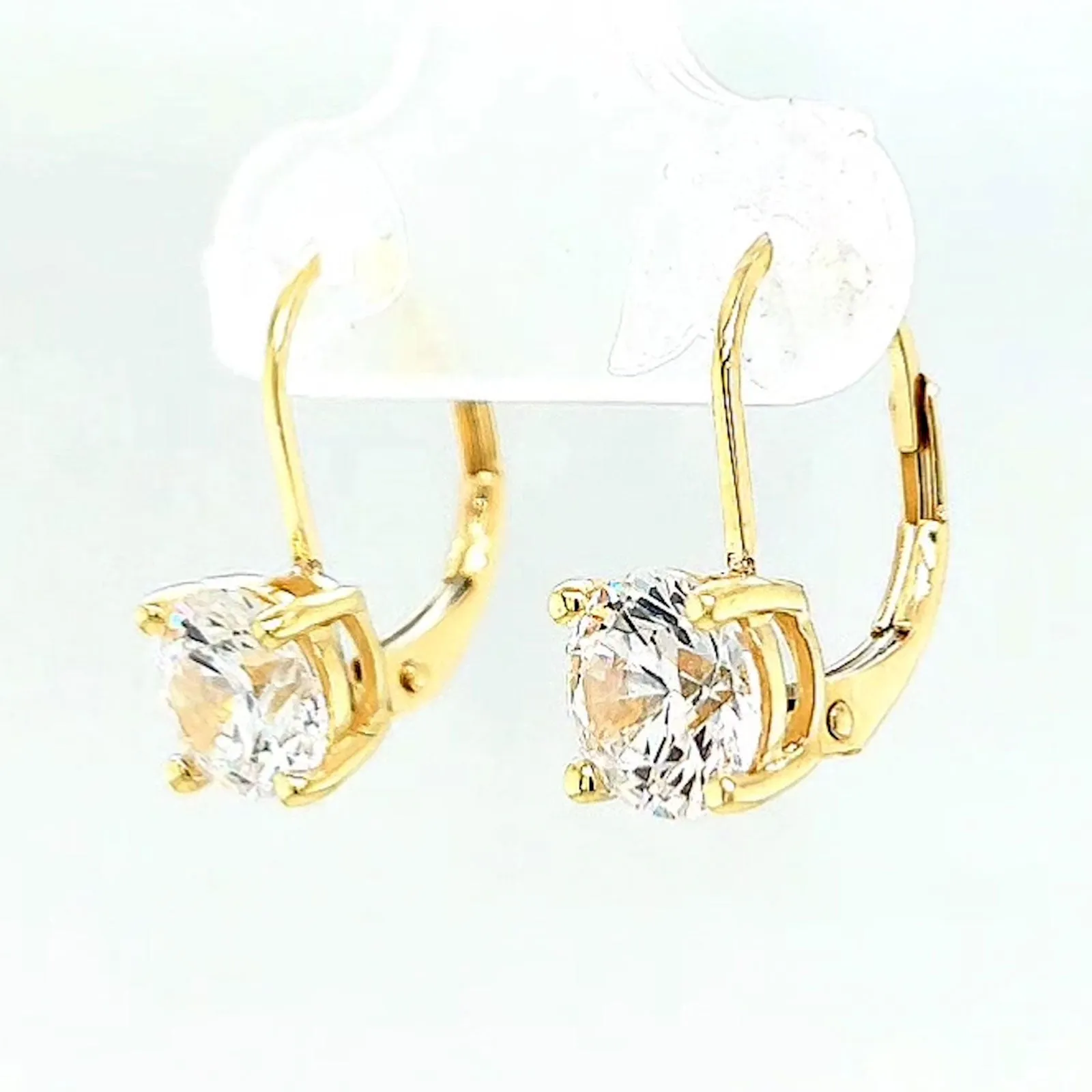 HUSH 9ct Yellow Gold 2 carat tw of Diamond Simulants Drop Earrings