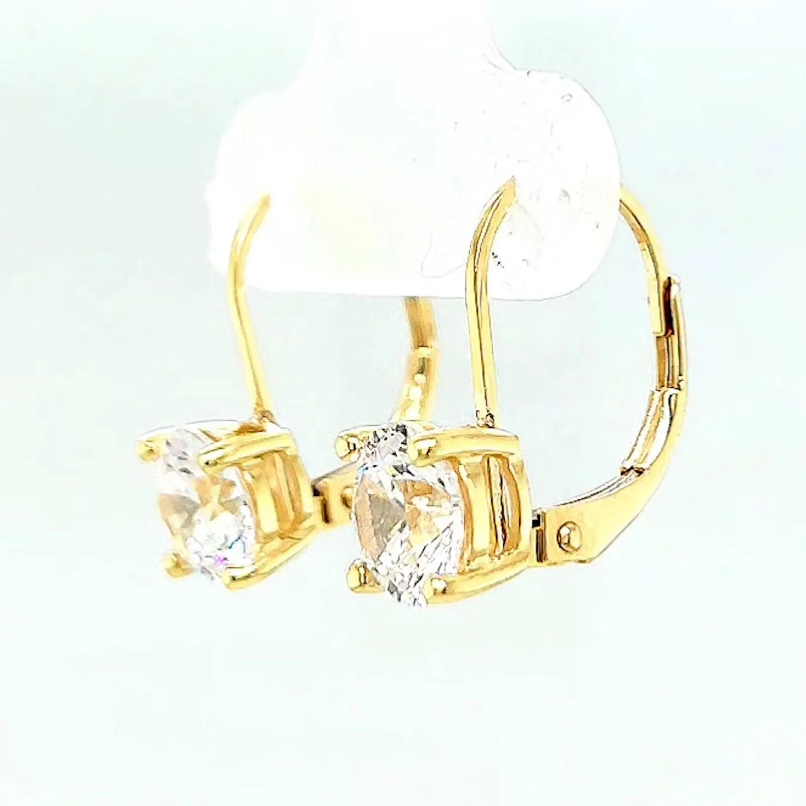 HUSH 9ct Yellow Gold 2 carat tw of Diamond Simulants Drop Earrings