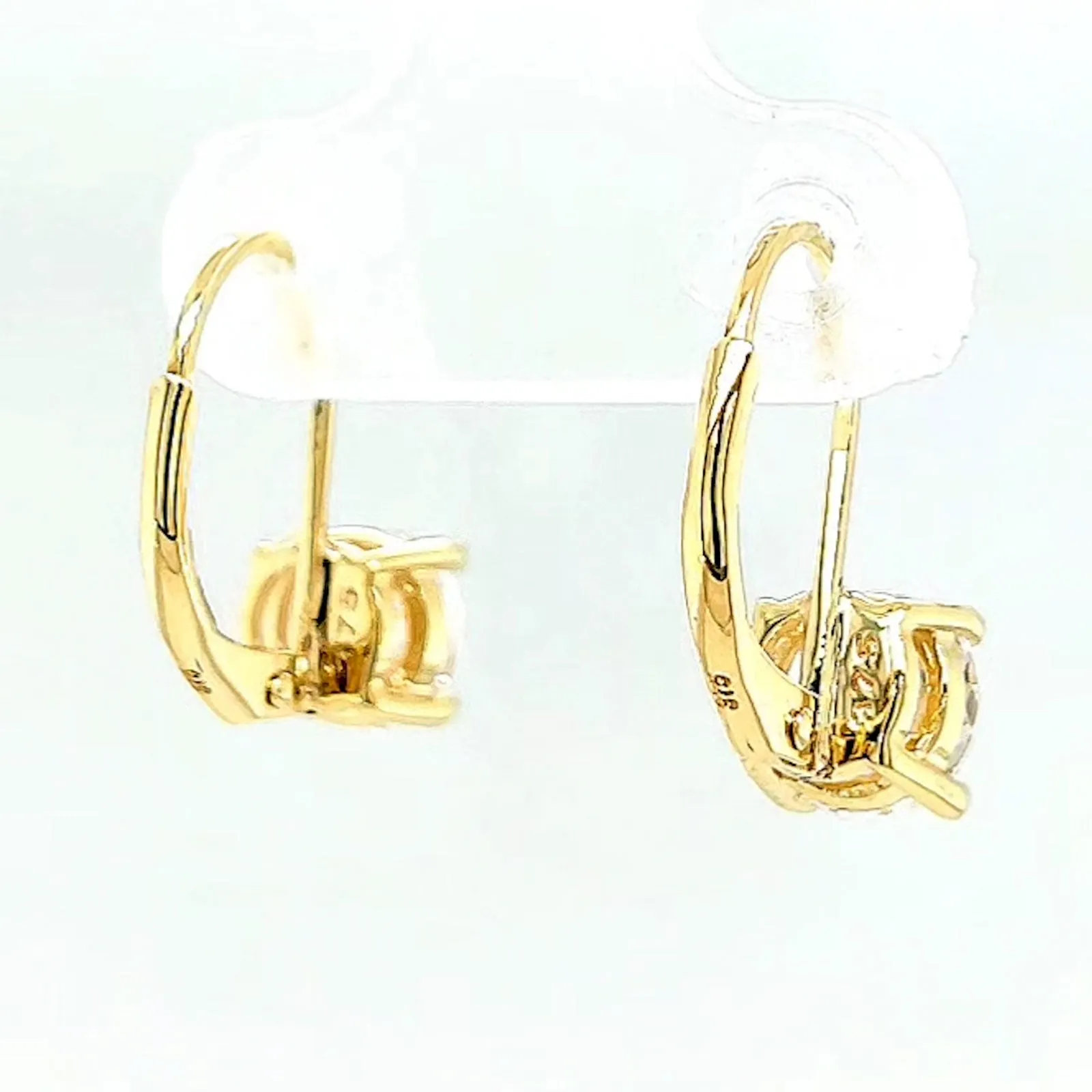 HUSH 9ct Yellow Gold 2 carat tw of Diamond Simulants Drop Earrings