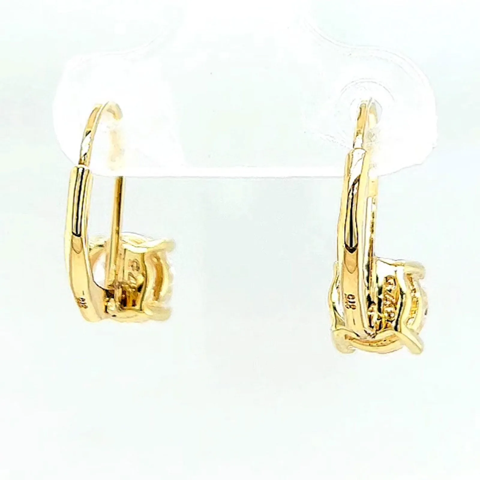 HUSH 9ct Yellow Gold 2 carat tw of Diamond Simulants Drop Earrings