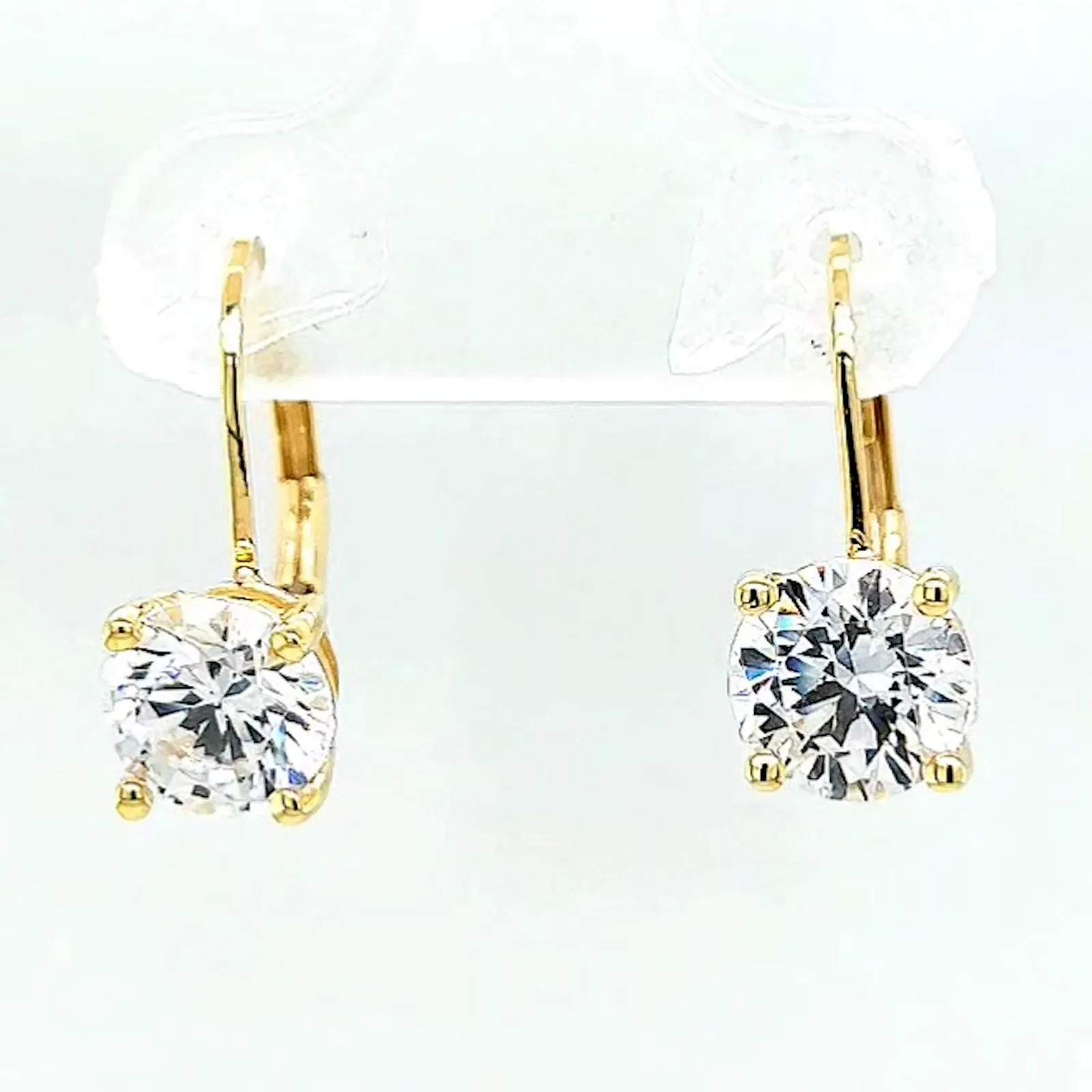 HUSH 9ct Yellow Gold 2 carat tw of Diamond Simulants Drop Earrings