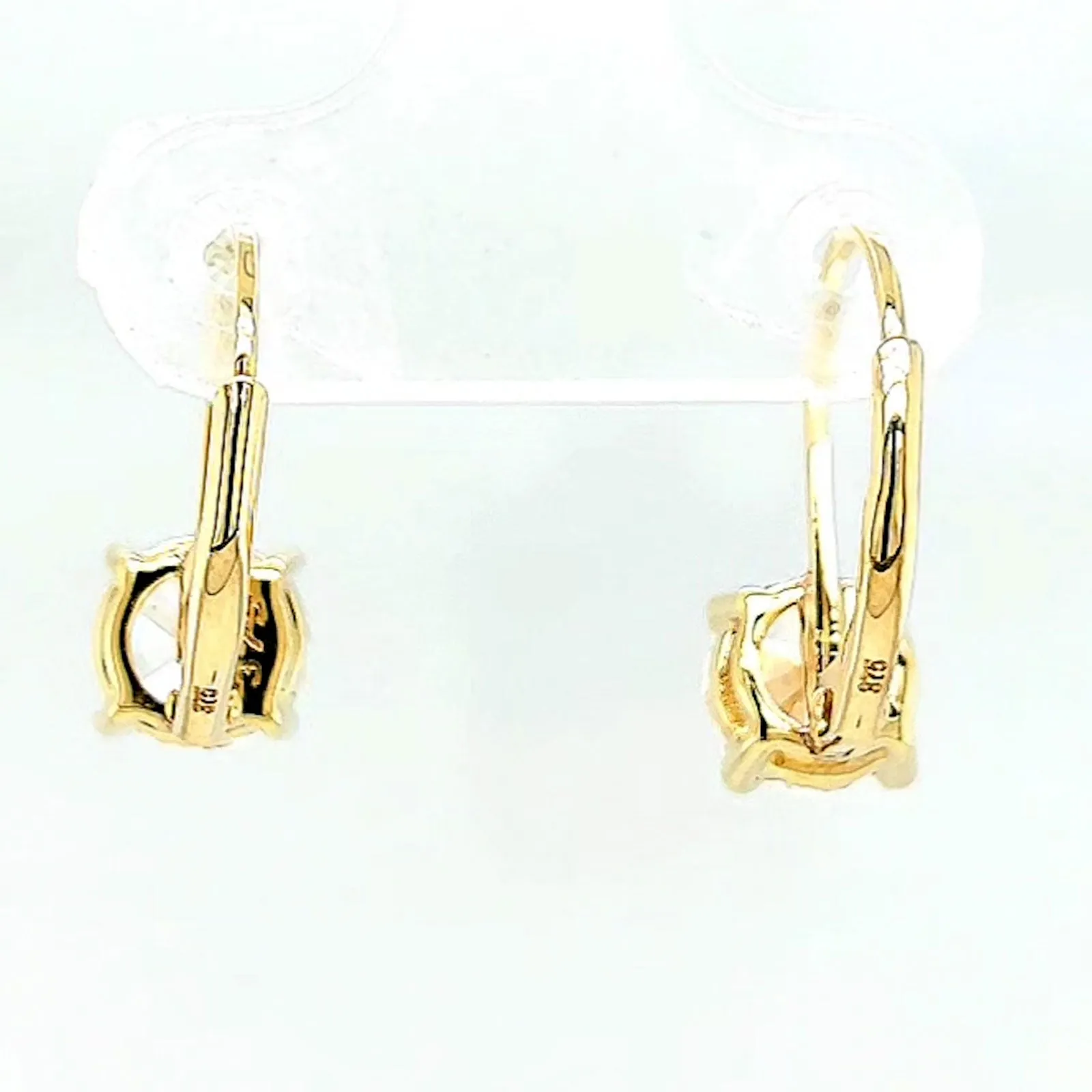 HUSH 9ct Yellow Gold 2 carat tw of Diamond Simulants Drop Earrings