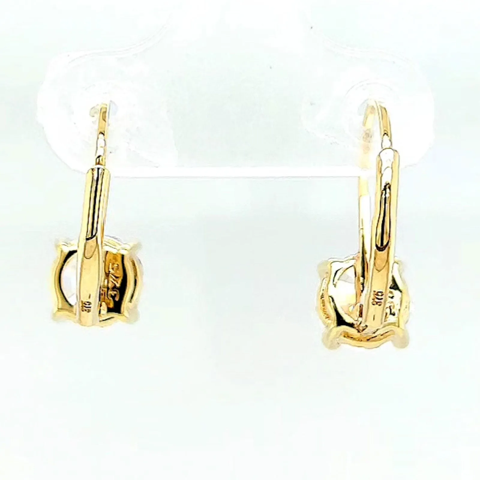 HUSH 9ct Yellow Gold 2 carat tw of Diamond Simulants Drop Earrings